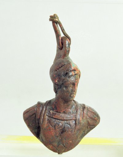 Weight for Scales in the Form of a Bust of Minerva, Roman by Roman